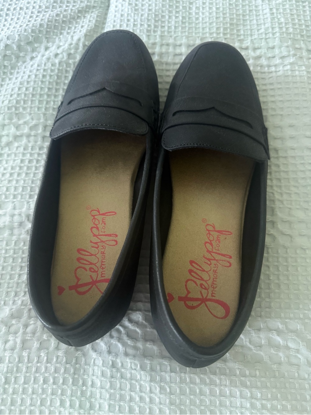 Jellypop Black Penny Loafers — Classic Slip-On Flats